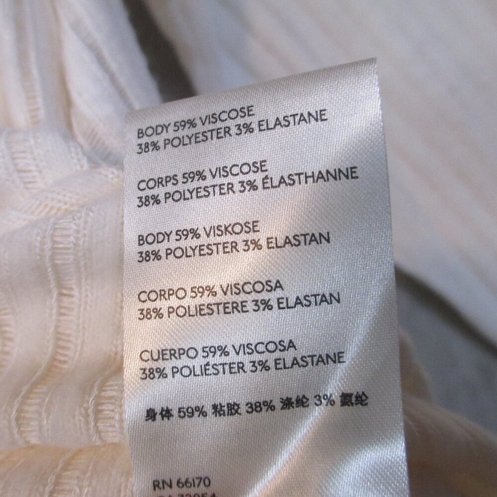 Maeve by Anthropologie Cream Ribbed Chunky Knit Sweater Cowl Neck Size Medium - Picture 9 of 11